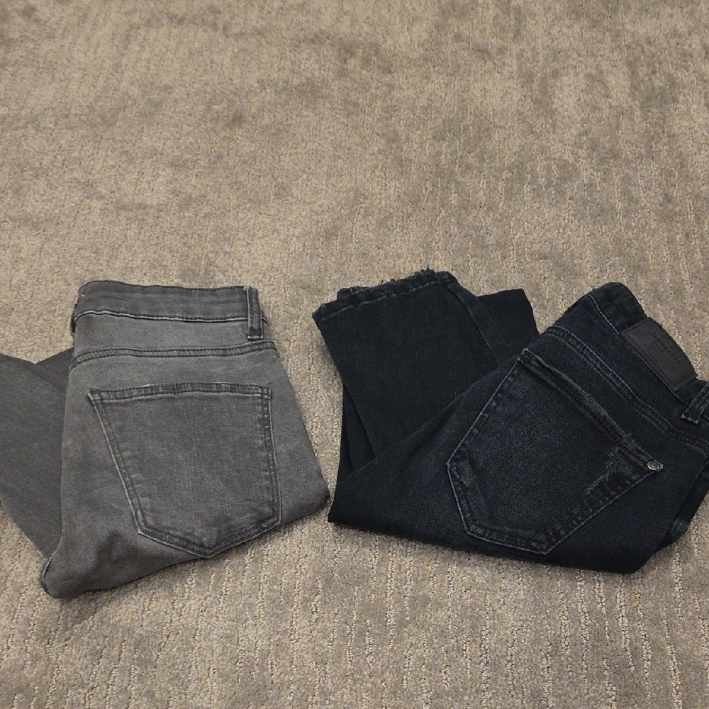 ZARA  Gray and Black Women's Skinny Jeans